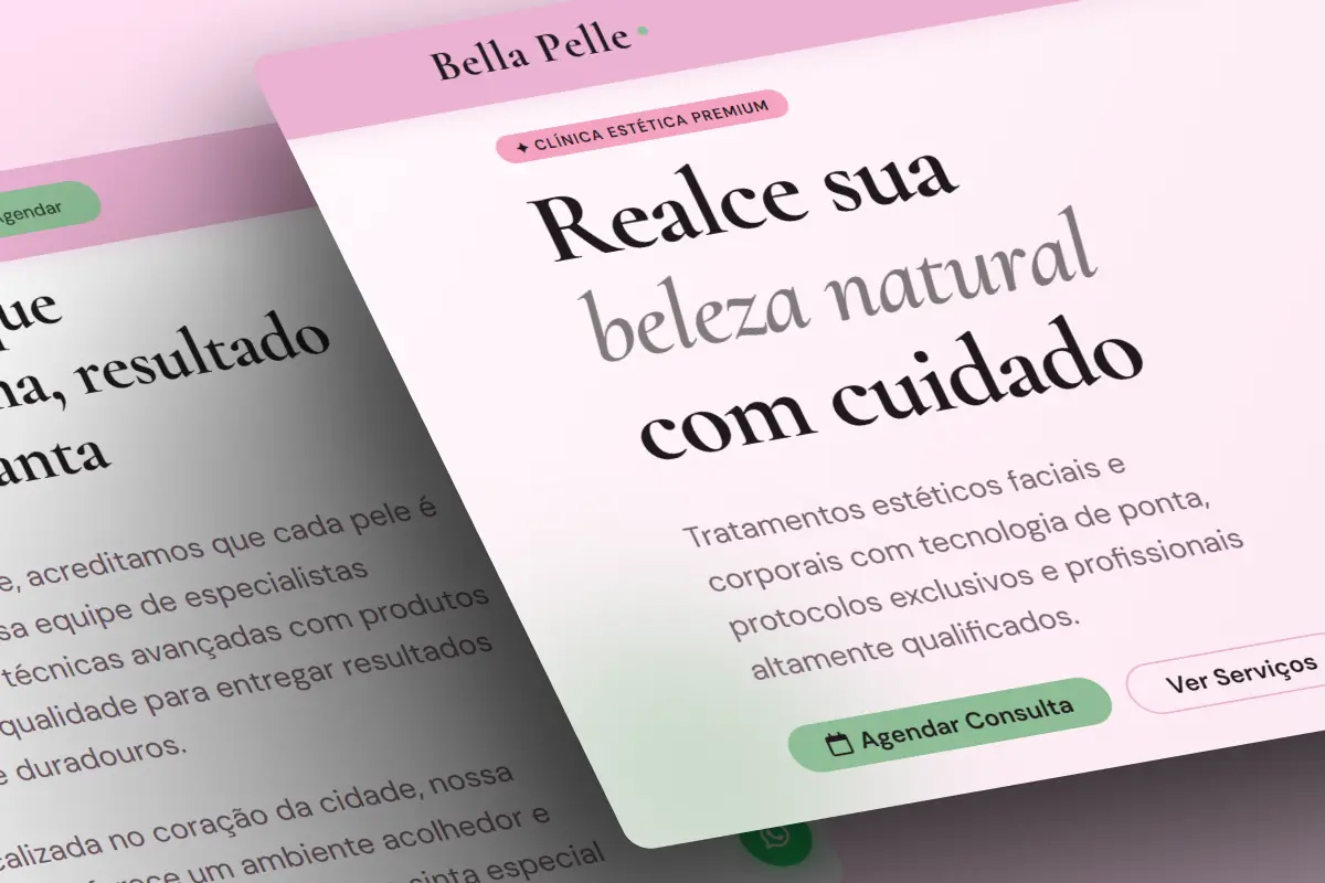 Imagem de mockup estética bella pelle